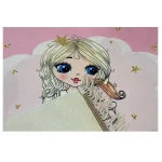 فرش کودک دختر و اسب شاخدار کد 1130 - تصویر 2