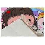 فرش کودک دختر و اسب شاخدار کد 1128 - تصویر 5