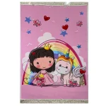 فرش کودک دختر و اسب شاخدار کد 1128