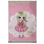 فرش کودک دختر و اسب شاخدار کد 1130