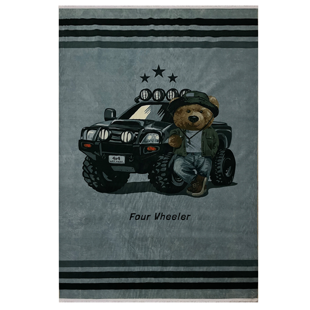 1 فرش کودک خرس و ماشین کد 101278 - تصویر 1