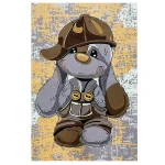 فرش خرس کلاه دار کد 1135 - تصویر 2