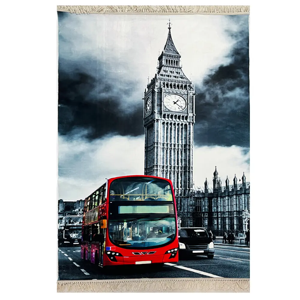 فرش کودک اتوبوس و ساعت کد 1131 فرش کودک اتوبوس و ساعت کد 1131