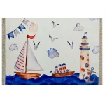 فرش کودک طرح کشتی کد 1137