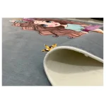 فرش دخترموفرفری و اسب تکشاخ کد 1151 - تصویر 3