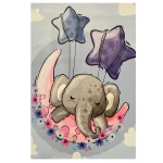 فرش اسب فیل و ستاره ها کد 1152 - تصویر 2