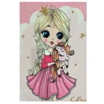 فرش اسب شاخدار و دختر کد 1149 - تصویر 2