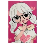 فرش دختر و گربه کد 1164 - تصویر 2