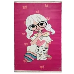 فرش دختر و گربه کد 1164