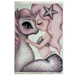 فرشینه کودک دختر و اسب تکشاخ کد R211