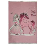 فرشینه کودک دختر و اسب شاخدار کد R205