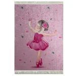 فرشینه کودک دختر گل به سر کد R216