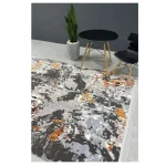 فرش وینتیج 700 شانه ذغالی نقره ای کد 41049N - تصویر 2