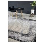 فرش مدرن 700 شانه ذغالی طوسی کد 41055k - تصویر 2