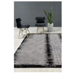 فرش وینتیج 700 شانه زغالی نقره ای کد 41006s - تصویر 2