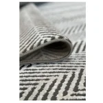 فرش مدرن 700 شانه  طوسی نقره ای کد 41062N - تصویر 2