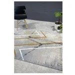 فرش مدرن 700 شانه طوسی کد 41114N - تصویر 2