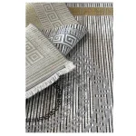 فرش مدرن 700 شانه طوسی طلایی کد 41098B - تصویر 3