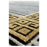 فرش مدرن 700 شانه طوسی طلایی کد 41098T - تصویر 3