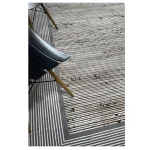 فرش مدرن 700 شانه طوسی طلایی کد 41099K - تصویر 3