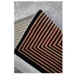 فرش مدرن 700 شانه نقره ای طلایی کد 41101T - تصویر 3