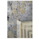 فرش مدرن 700 شانه طوسی طلایی کد 41020N - تصویر 3