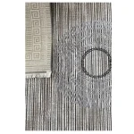 فرش مدرن 700 شانه طوسی طلایی کد 41098B - تصویر 4