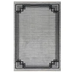 فرش مدرن 700 شانه ذغالی طوسی کد 41100K