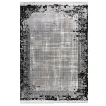 فرش وینتیج 700 شانه ذغالی نقره ای کد 41040S