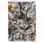 فرش وینتیج 700 شانه ذغالی نقره ای کد 41049N