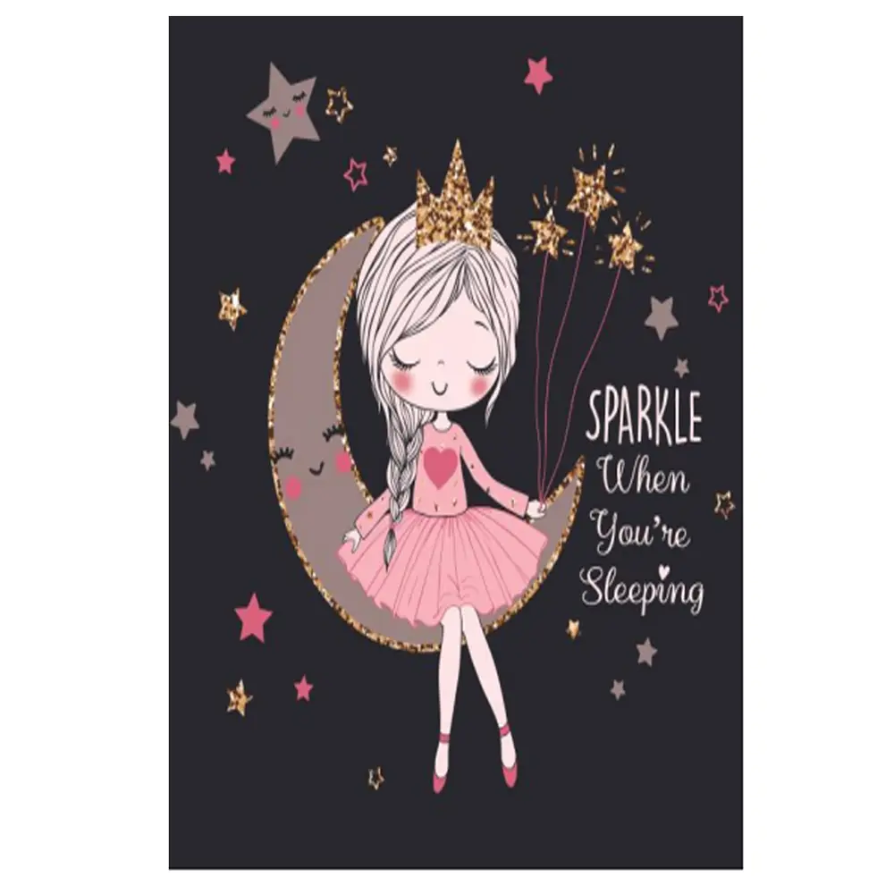 فرشینه کودک دختر روی ماه کد R252 فرشینه کودک دختر روی ماه کد R252