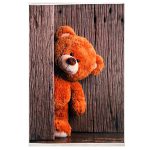 فرش خرس قهوه ای کد 1181