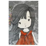 فرش کودک دختر و گربه کدSB977 - تصویر 2