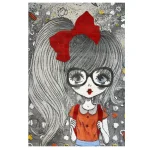 فرش کودک دختر عینکی کدSB978 - تصویر 2