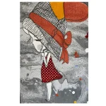 فرش کودک دختر و قلب کدSB986 - تصویر 2