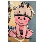 فرش کودک خرس و بچه کد 1192 - تصویر 2