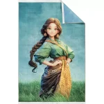 فرش کودک طرح دختر کد 25KK0030 - تصویر 2