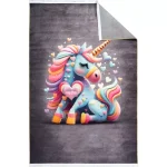 فرش کودک تک شاخ رنگی کد 25KM0000 - تصویر 2