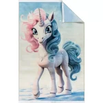 فرش کودک اسب تکشاخ کد 25KK0050 - تصویر 2