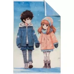 فرش کودک طرح دختر و پسر کد 25KK0070 - تصویر 2