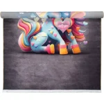 فرش کودک تک شاخ رنگی کد 25KM0000 - تصویر 3