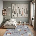 فرش کودک ماجراجویان جنگل کد 25KM0180 - تصویر 7