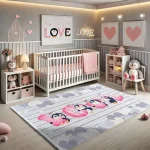 فرش کودک پنگوئن های عاشق کد 25KM0140 - تصویر 8