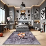 فرش کودک خرس استایلیست کد 25KM0090 - تصویر 8