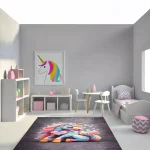 فرش کودک تک شاخ رنگی کد 25KM0000 - تصویر 8