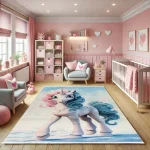 فرش کودک اسب تکشاخ کد 25KK0050 - تصویر 8