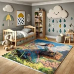 فرش کودک طرح دختر کد 25KK0060 - تصویر 8