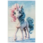 فرش کودک اسب تکشاخ کد 25KK0050