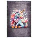 فرش کودک تک شاخ رنگی کد 25KM0000