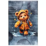 فرش کودک خرس بارانی کد 25KM0060